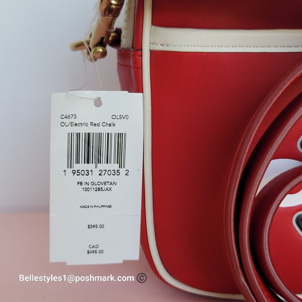 COACH Unisex 1941 Camera Glovetanned Leather with COACH Stamp Crossbody Bag⭐ - Picture 16 of 16